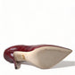 Elegant Bordeaux Eel Skin Pumps