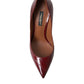 Elegant Bordeaux Eel Skin Pumps