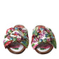 Exquisite Floral Print Flat Sandals