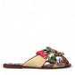 Exquisite Floral Print Flat Sandals