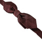 Elegant Bordeaux Silk Bow Tie
