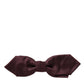 Elegant Bordeaux Silk Bow Tie