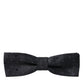 Gray Polka Dot Silk Adjustable Neck Men Papillon Bow Tie