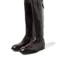 Elegant Dark Brown Knee High Rider Boots