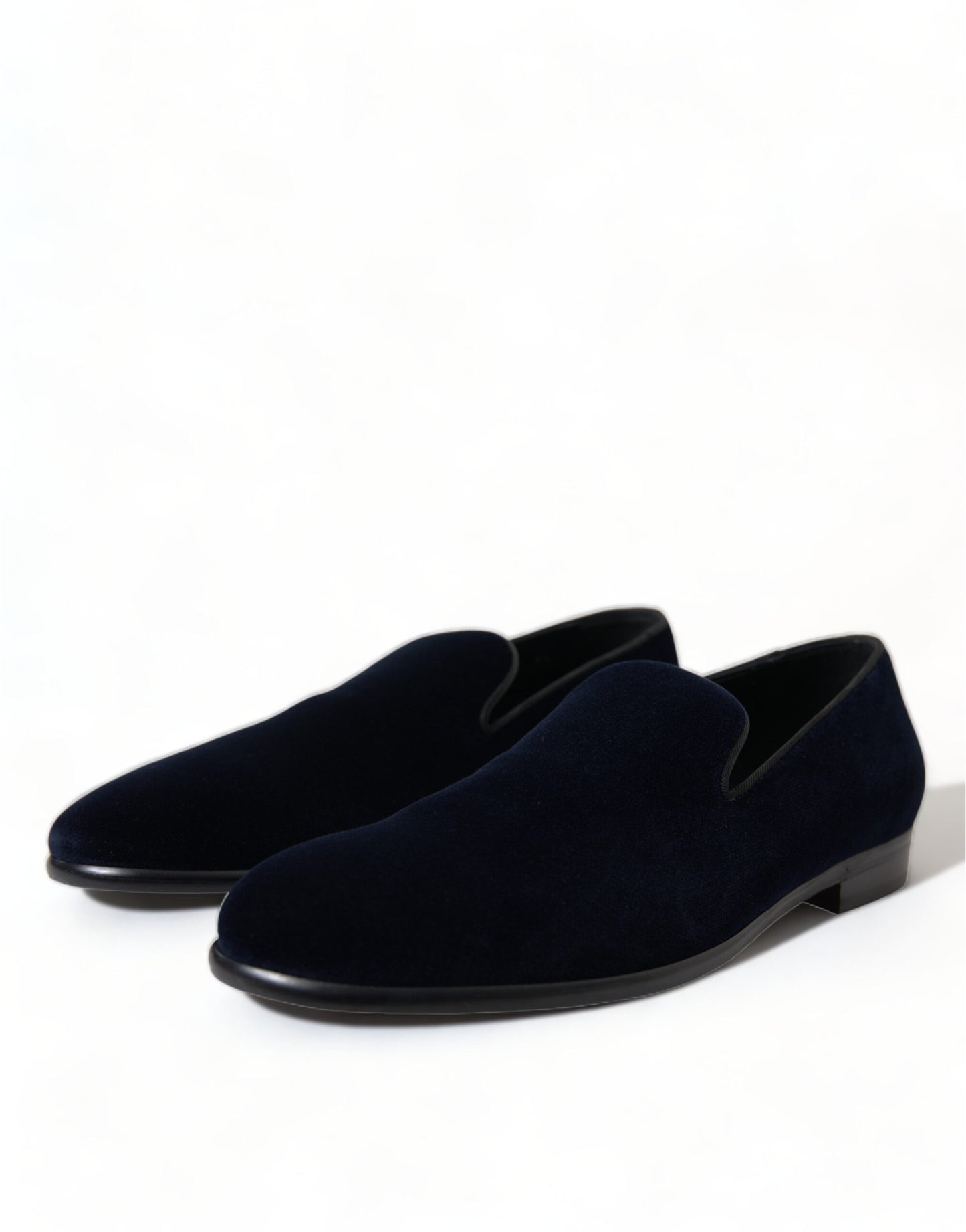 Elegant Blue Velvet Formal Loafers