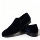 Elegant Blue Velvet Formal Loafers