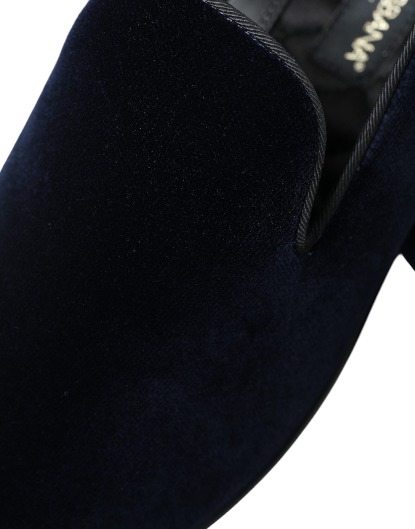 Elegant Blue Velvet Formal Loafers