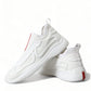 Elevate Your Style with Sleek White Knit Sneakers