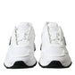 Elegant White Nylon Low Top Sneakers