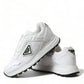 Elegant White Nylon Low Top Sneakers