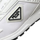 Elegant White Nylon Low Top Sneakers