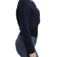 Chic Cropped Blue Cardigan
