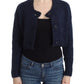 Chic Cropped Blue Cardigan