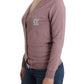 Chic Pink V-Neck Wool Cardigan
