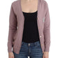 Chic Pink V-Neck Wool Cardigan
