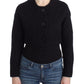 Elegant Cropped Mohair Blend Cardigan