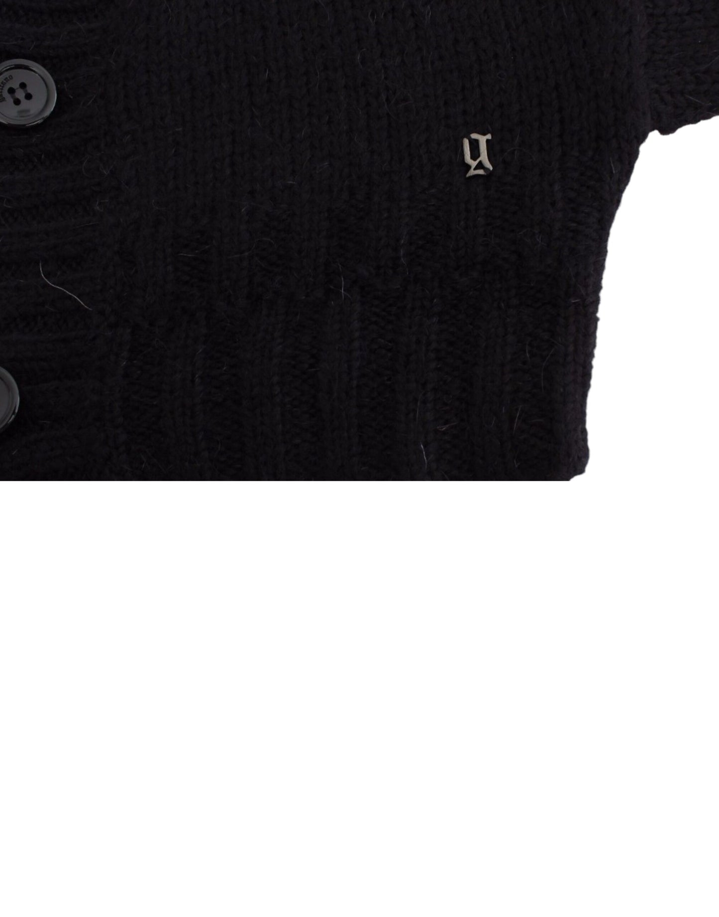 Elegant Cropped Mohair Blend Cardigan