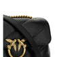 Elegant Black Leather Quilted Shoulder Bag