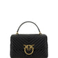 Elegant Black Quilted Calfskin Handbag