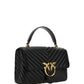 Elegant Black Quilted Calfskin Handbag