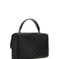 Elegant Black Quilted Calfskin Handbag