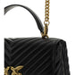 Elegant Black Quilted Calfskin Handbag