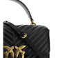 Elegant Black Quilted Calfskin Handbag