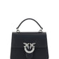 Elegant Black Calfskin Shoulder Handbag