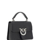 Elegant Black Calfskin Shoulder Handbag