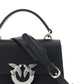 Elegant Black Calfskin Shoulder Handbag