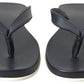 Elegant Blue Leather Slip-On Sandals
