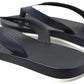 Elegant Blue Leather Slip-On Sandals