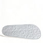 Chic White Logo Slide Sandals