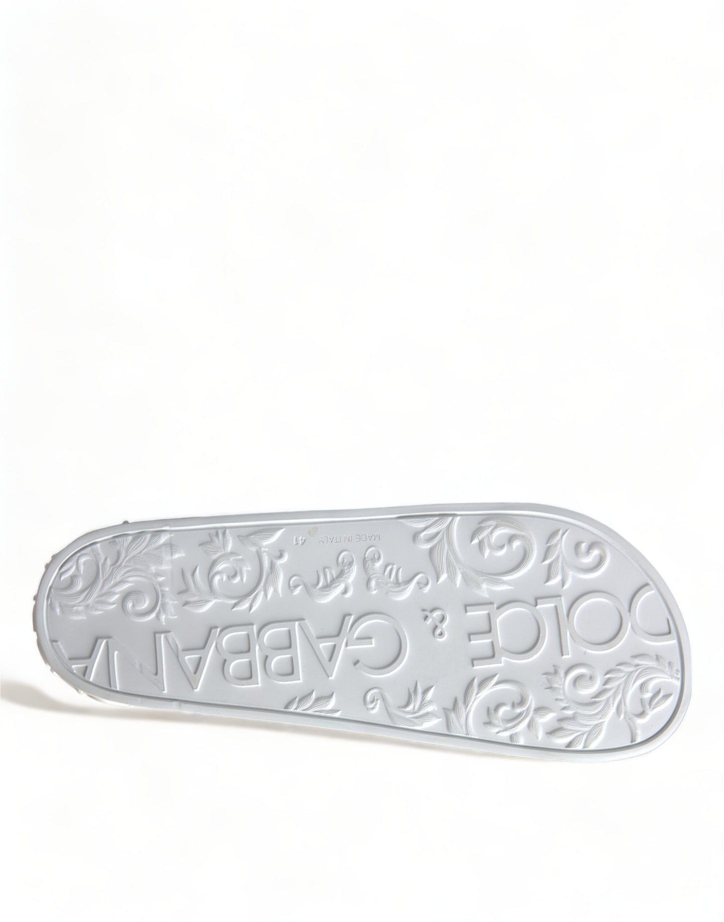 Chic White Logo Slide Sandals
