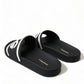Sleek Monochrome Rubber Slides