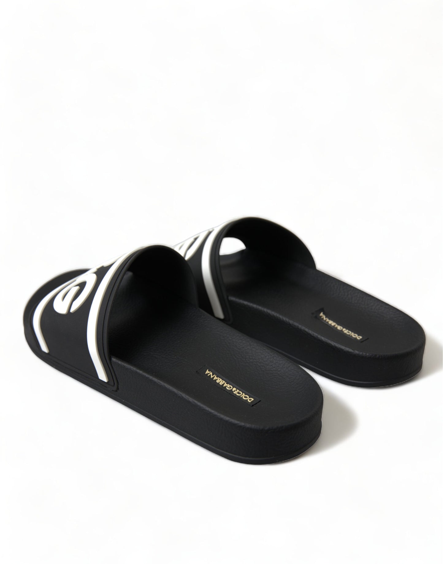 Sleek Monochrome Rubber Slides