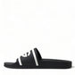 Sleek Monochrome Rubber Slides