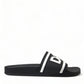 Sleek Monochrome Rubber Slides