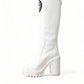 Elegant White High-Top Trekking Boots