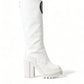 Elegant White High-Top Trekking Boots