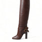 Elegant Leather High Rider Boots