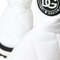 Elegant White Quilted Mid-Calf Boots