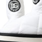 Elegant White Quilted Mid-Calf Boots