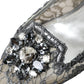 Elegant Silver Floral Lace Flat Shoes