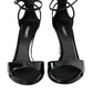 Elegant Leather Ankle Strap Heels