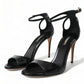 Elegant Leather Ankle Strap Heels