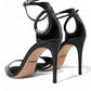 Elegant Leather Ankle Strap Heels