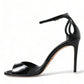 Elegant Leather Ankle Strap Heels
