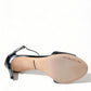Elegant Leather Ankle Strap Heels