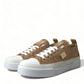 Elegant Gold Low-Top Sneakers - Chic Comfort Footwear